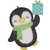 Boy Penguin Applique Machine Embroidery Design