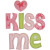 Kiss Me Heart Machine Embroidery Design