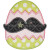Mustache Egg Applique Machine Embroidery Design Mustache Egg Applique Machine Embroidery Design