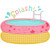 Pool Splash Applique Machine Embroidery Design Pool Splash Applique Machine Embroidery Design