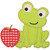 Apple and Frog Machine Embroidery Design Apple and Frog Machine Embroidery Design