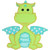 Baby Dragon Applique Machine Embroidery Design
