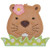 Girly Groundhog Machine Embroidery Design Girly Groundhog Machine Embroidery Design