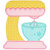 Kitchen Mixer Applique Machine Embroidery Design