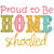 Proud to be Homeschooled Machine Embroidery Design Proud to be Homeschooled Machine Embroidery Design