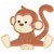 Baby Monkey Applique Machine Embroidery Design Baby Monkey Applique Machine Embroidery Design