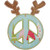 Peace Reindeer Machine Embroidery Design