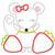 Mouse and Berries Applique Machine Embroidery Design