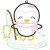 Ice Fishing Penguin Machine Embroidery Design