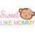 Sweet Monkey Applique and Filled Machine Embroidery Design Sweet Monkey Applique and Filled Machine Embroidery Design
