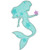 Mermaid Silhouette Applique Machine Embroidery Design Mermaid Silhouette Applique Machine Embroidery Design