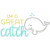 Great Catch Whale Applique Machine Embroidery Design Great Catch Whale Applique Machine Embroidery Design