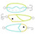 3 Lures Applique Machine Embroidery Design 3 Lures Applique Machine Embroidery Design
