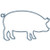 Pig Silhouette Applique Machine Embroidery Design Pig Silhouette Applique Machine Embroidery Design