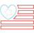 Heart and Star Flag Applique Machine Embroidery Design