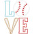 Baseball Love Applique Machine Embroidery Design Baseball Love Applique Machine Embroidery Design
