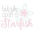 Wish Upon a Starfish Satin and Zigzag Stitch Applique Machine Embroidery Design