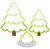 Campfire and Trees Satin and Zigzag Stitch Applique Machine Embroidery Design