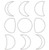 Moon Phases Vintage and Chain Stitch Applique   Embroidery Design