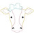 Sweet Cow Satin and Zigzag Stitch Applique   Embroidery Design