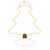 Frilly Christmas Tree Vintage and Chain Stitch Applique Machine Embroidery Design