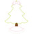 Frilly Christmas Tree Vintage and Chain Stitch Applique
