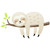 Sleeping Sloth Sketch Filled Stitch Machine Embroidery Design