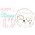 Sleepy Head Sloth Satin and ZigZag Stitch   Embroidery Design