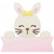 Girly Bunny Banner Sketch Filled Stitch Machine Embroidery Design