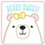 Girly Beary Sweet Patch Satin and ZigZag Stitch Machine Embroidery Design