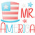 Mr America Sketch Applique Machine Embroidery Design