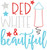 Red White and Beautiful Satin and Zigzag Applique