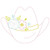 Floral Cowgirl Hat Chain and Vintage Applique Machine Embroidery Design