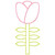 Flower 4 Satin and Zigzag Applique Machine Embroidery Design