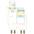 Girly Llama and Books Satin and Zigzag Applique Machine Embroidery Design