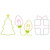 Christmas Tree - String Lights- Gift  Satin and Zigzag Applique Embroidery Design