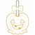 Girly Jack O Lantern Candy Apple Satin and Zigzag Applique Embroidery Design