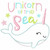 Unicorn of the Sea Narwhale Satin and Zigzag Applique Embroidery Design