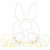 Bunny Tail and Eggs Simple Stitch and Sketch Fill Applique Embroidery Design