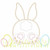 Bunny Tail and Easter Eggs Vintage and Chain Applique Machine Embroidery Design
