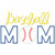 Baseball Mom Satin and Zigzag Applique Machine Embroidery Design