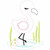 Wading Flamingo Simple Stitch and Sketch Fill Applique Embroidery Design