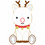 Sitting Reindeer Vintage and Chain Applique Embroidery Design