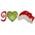 I Love Santa Applique Machine Embroidery Design