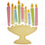 Menorah Applique Machine Embroidery Design