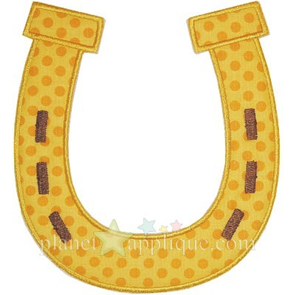 Horseshoe Applique Machine Embroidery Design