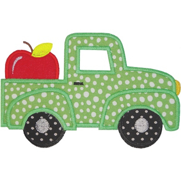 Back to School Truck Machine Embroidery Design