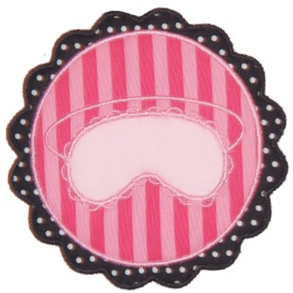 Paris Pretties Sleep Mask Applique Machine Embroidery Design