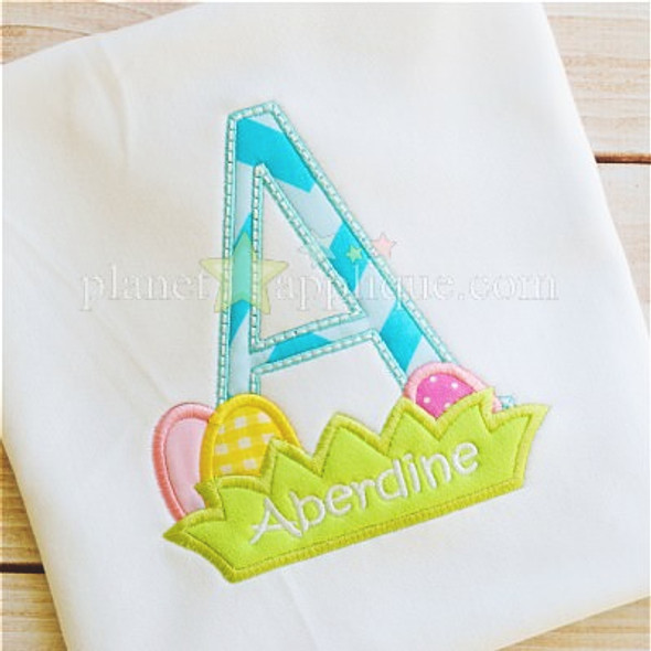 Easter Egg Alpha Machine Embroidery Design