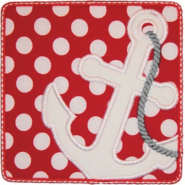 Anchor Patch Machine Embroidery Design